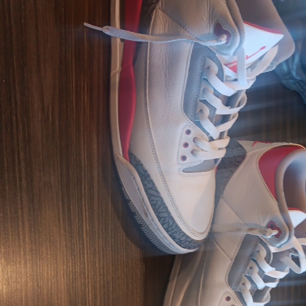 White and Red Sneakers